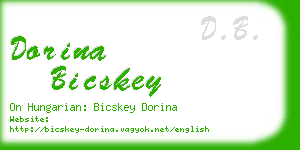 dorina bicskey business card